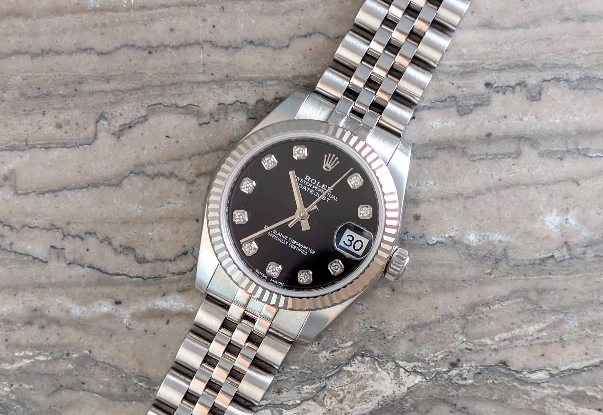 Rolex Datejust 31 Black Diamond Dial