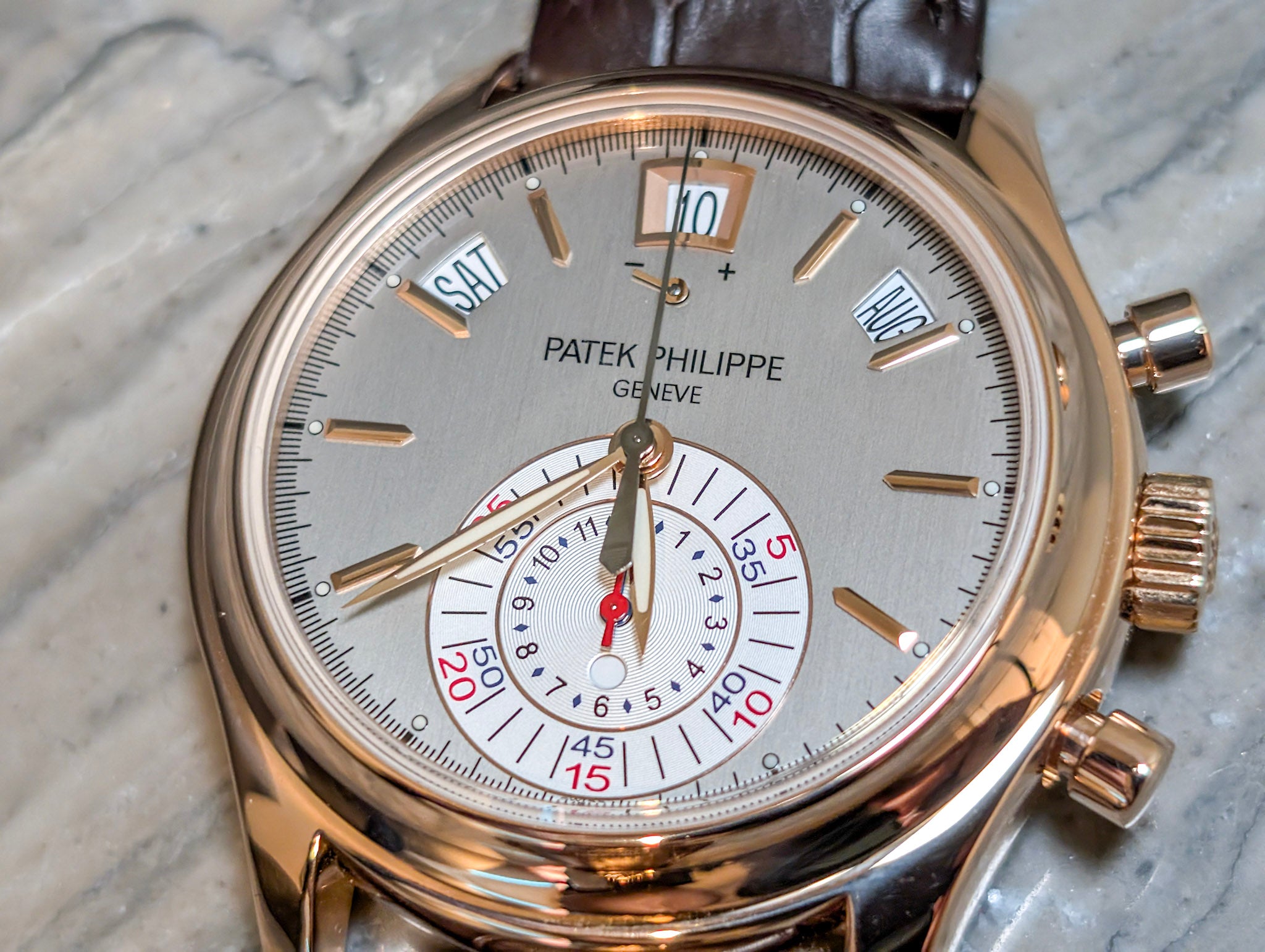 Patek Philippe Annual Calendar Flyback Chrono Discontinued 5960R-001 Full Set