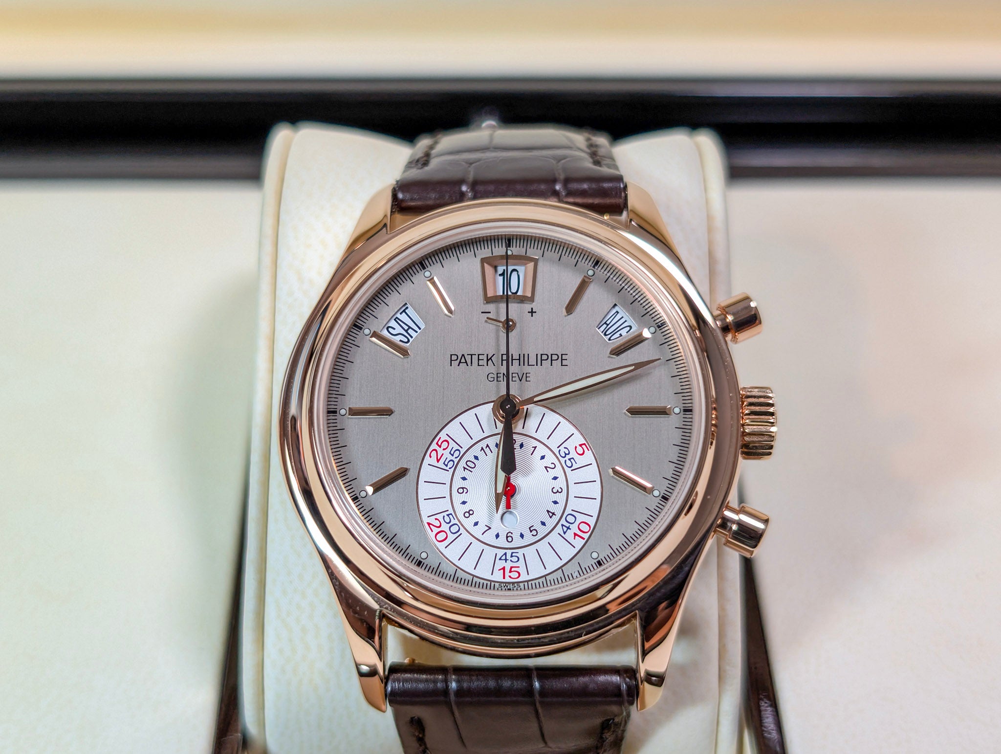 Patek Philippe Annual Calendar Flyback Chrono Discontinued 5960R-001 Full Set