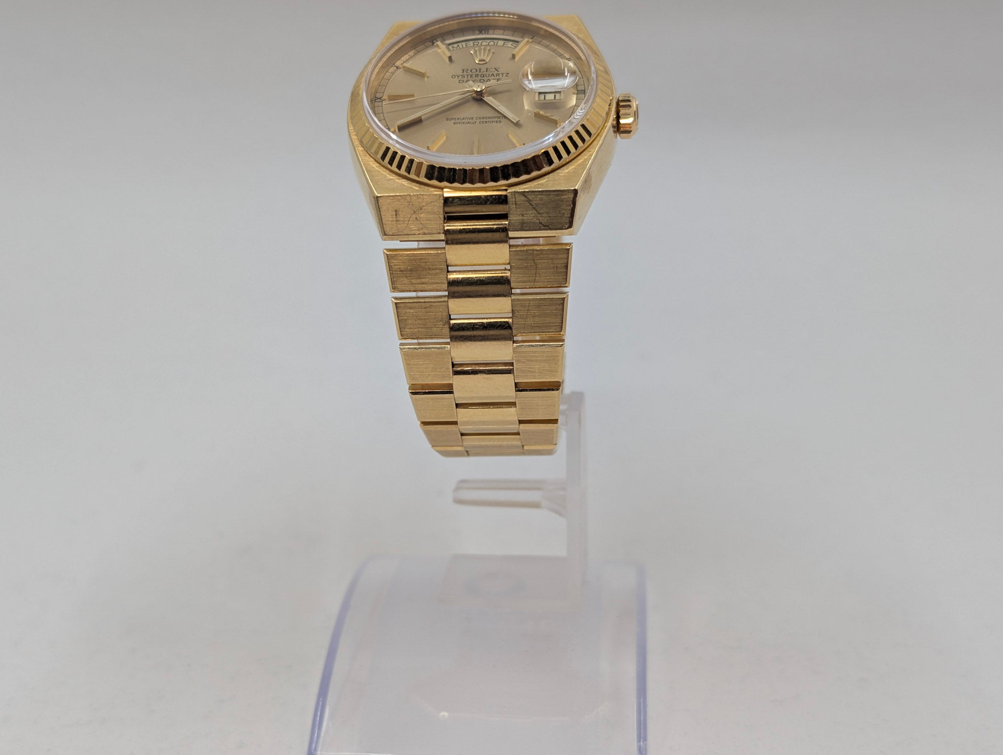 Rolex Oysterquartz Day-Date Ref. 19018 Recently Serviced 36mm Spanish Date Box + Service Papers