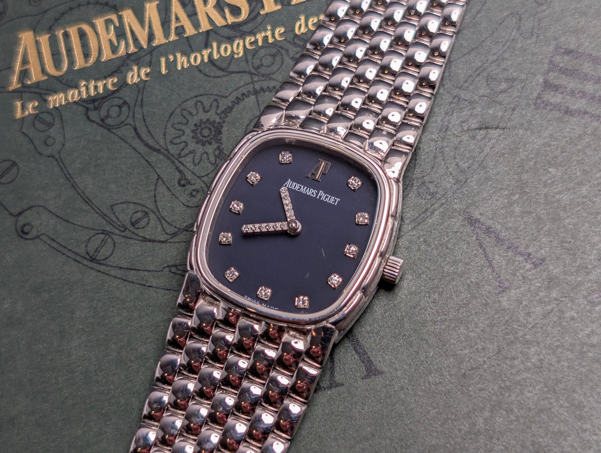 Audemars Piguet Cobra White Gold with Diamond Indices and Hands and Papers