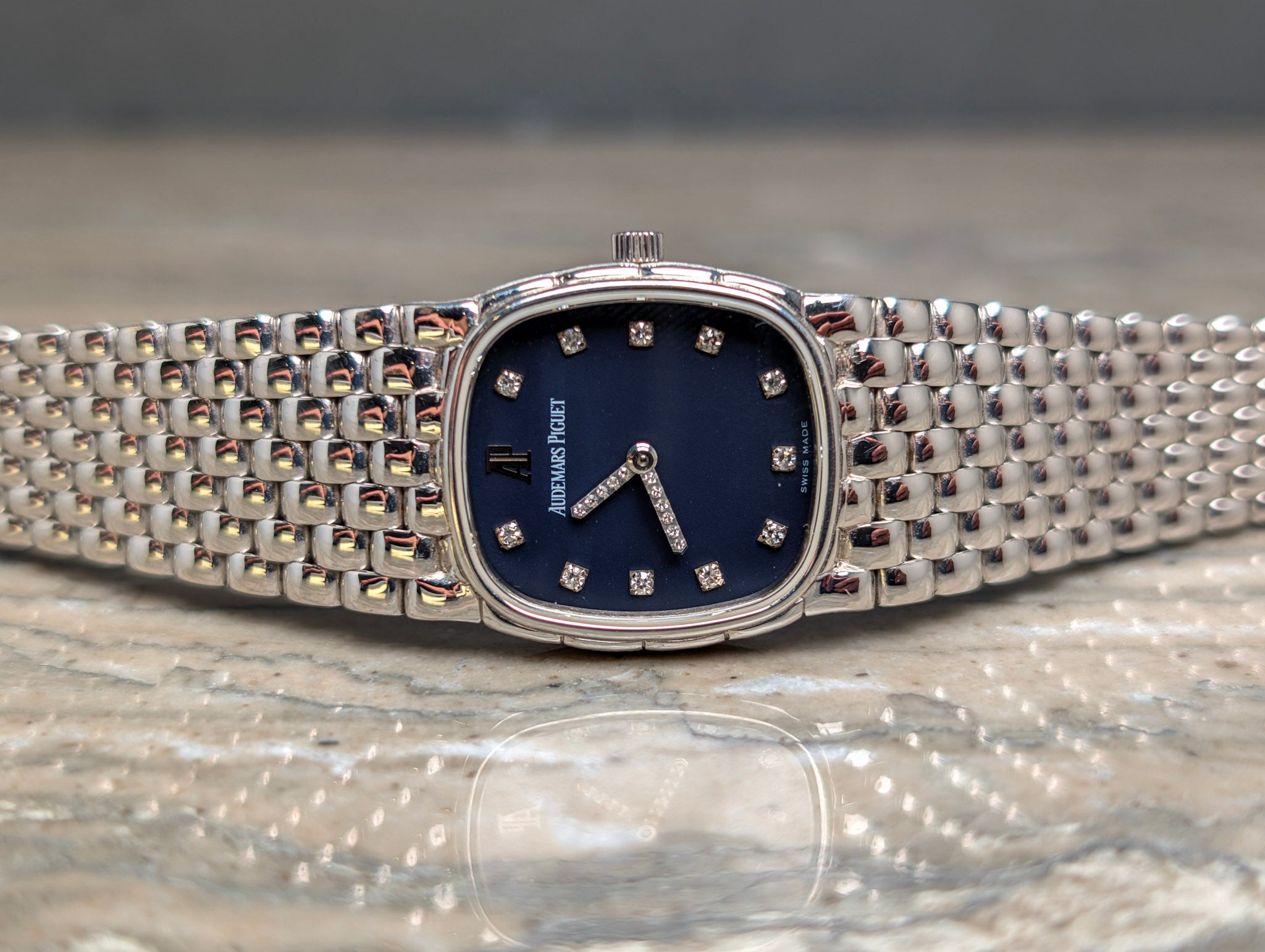 Audemars Piguet Cobra White Gold with Diamond Indices and Hands and Papers