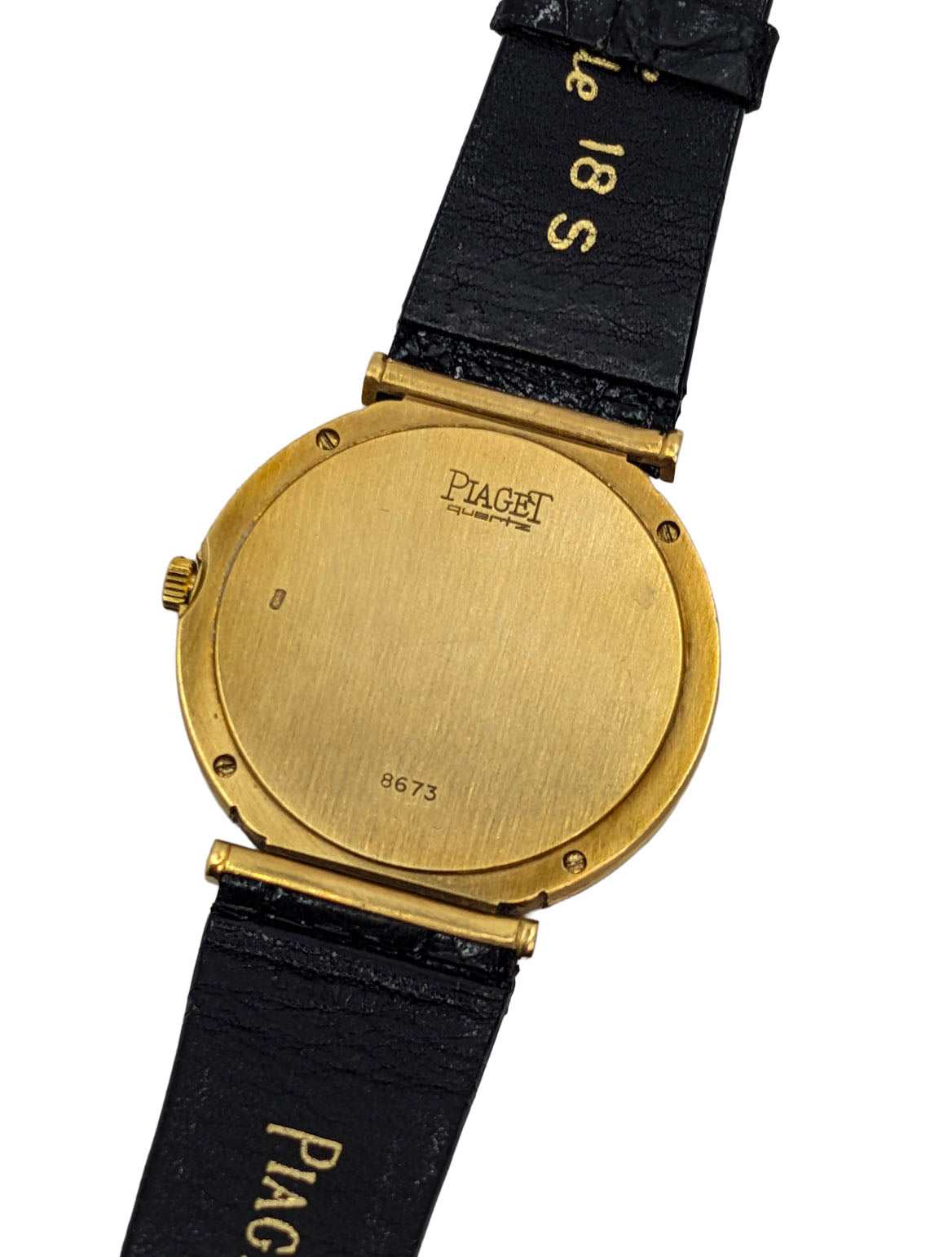 Vintage Piaget Polo 8673 18k Yellow Gold Quartz Watch Ultra-Thin