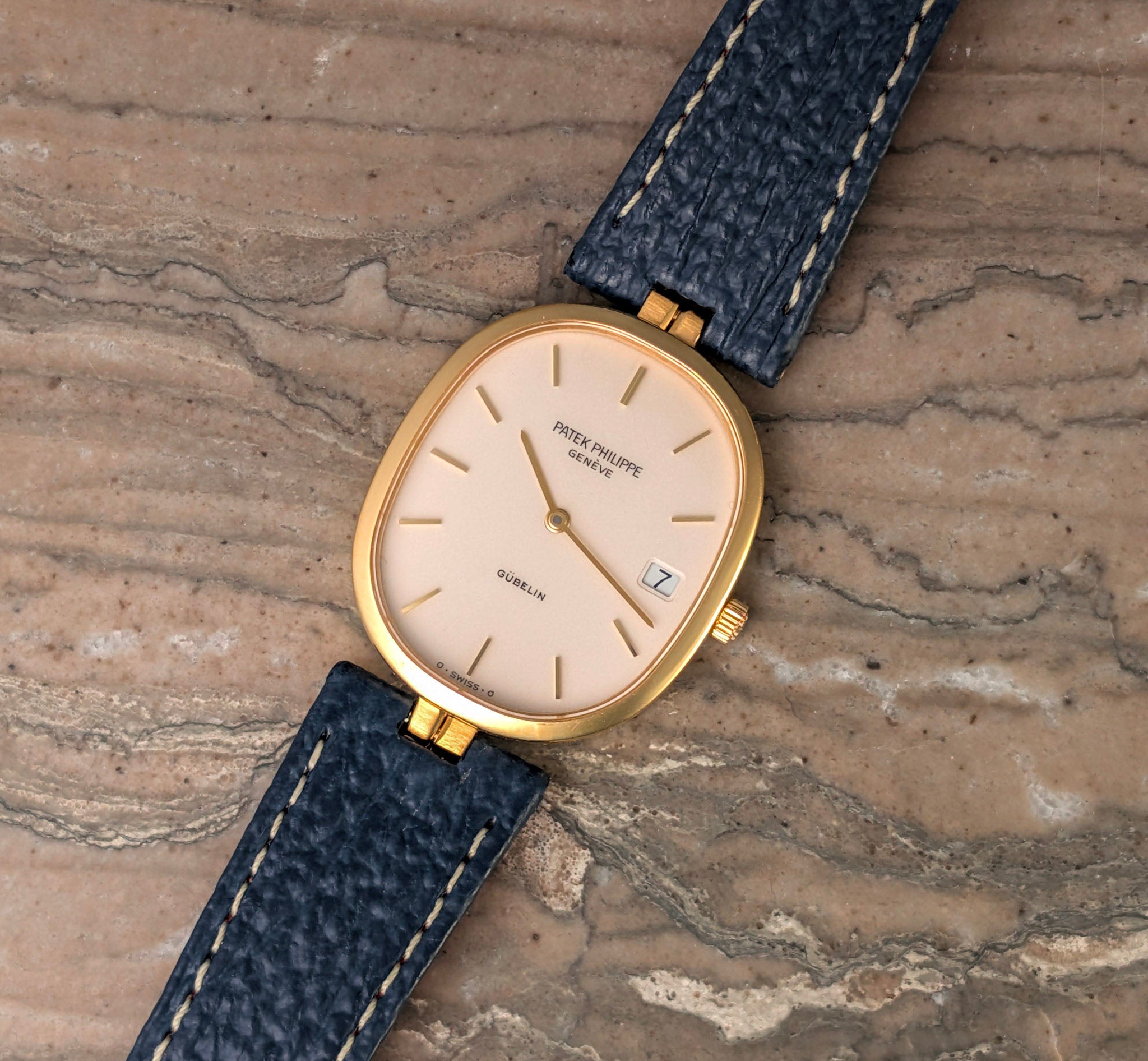 Patek Philippe Ellipse 3930 “Gubelin” Double-Signed Dial 18k Yellow Gold