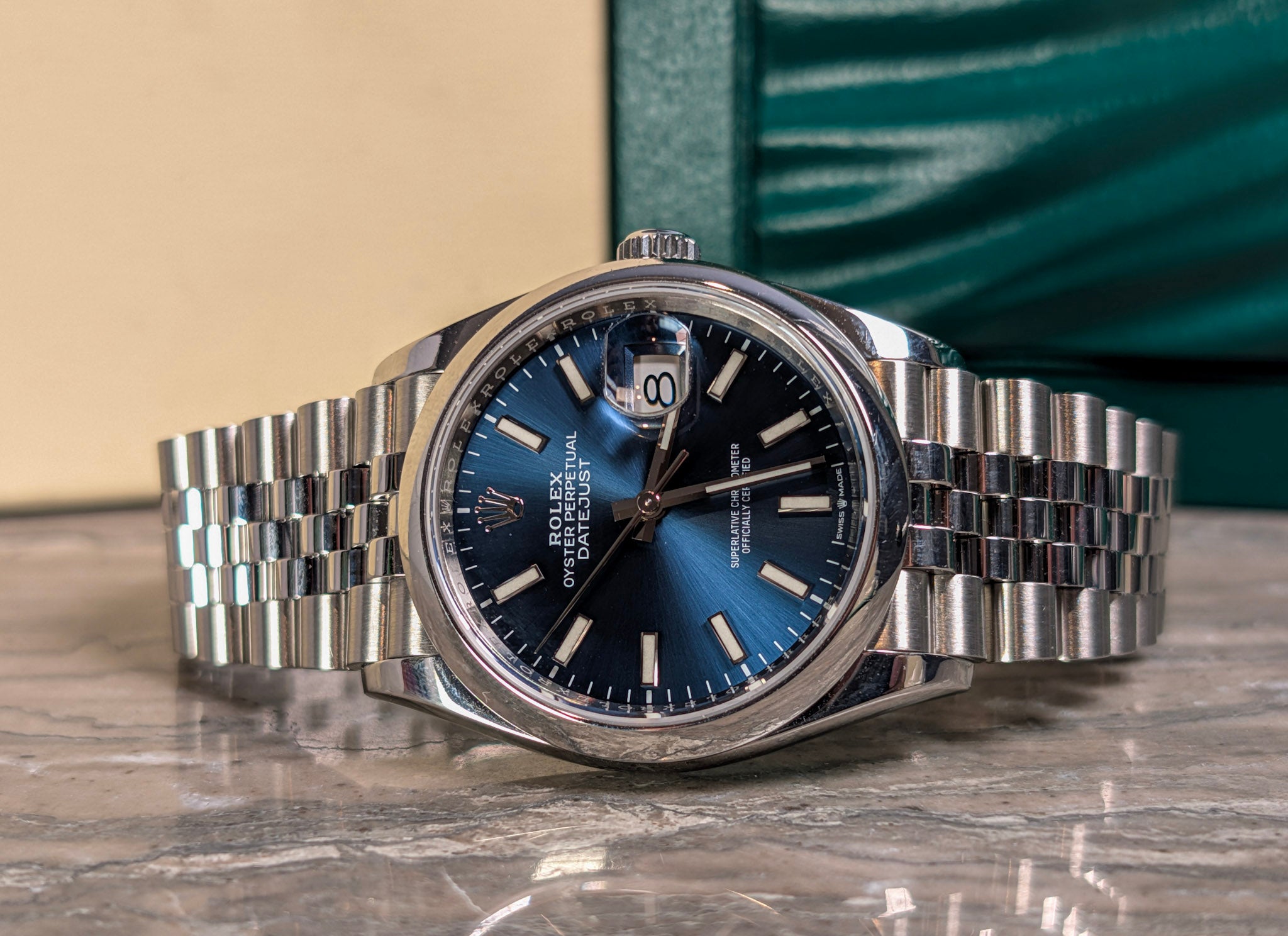 Rolex Datejust 36 Ref. 126200 – Blue Sunburst Dial Jubilee Bracelet ( Rolex Service)
