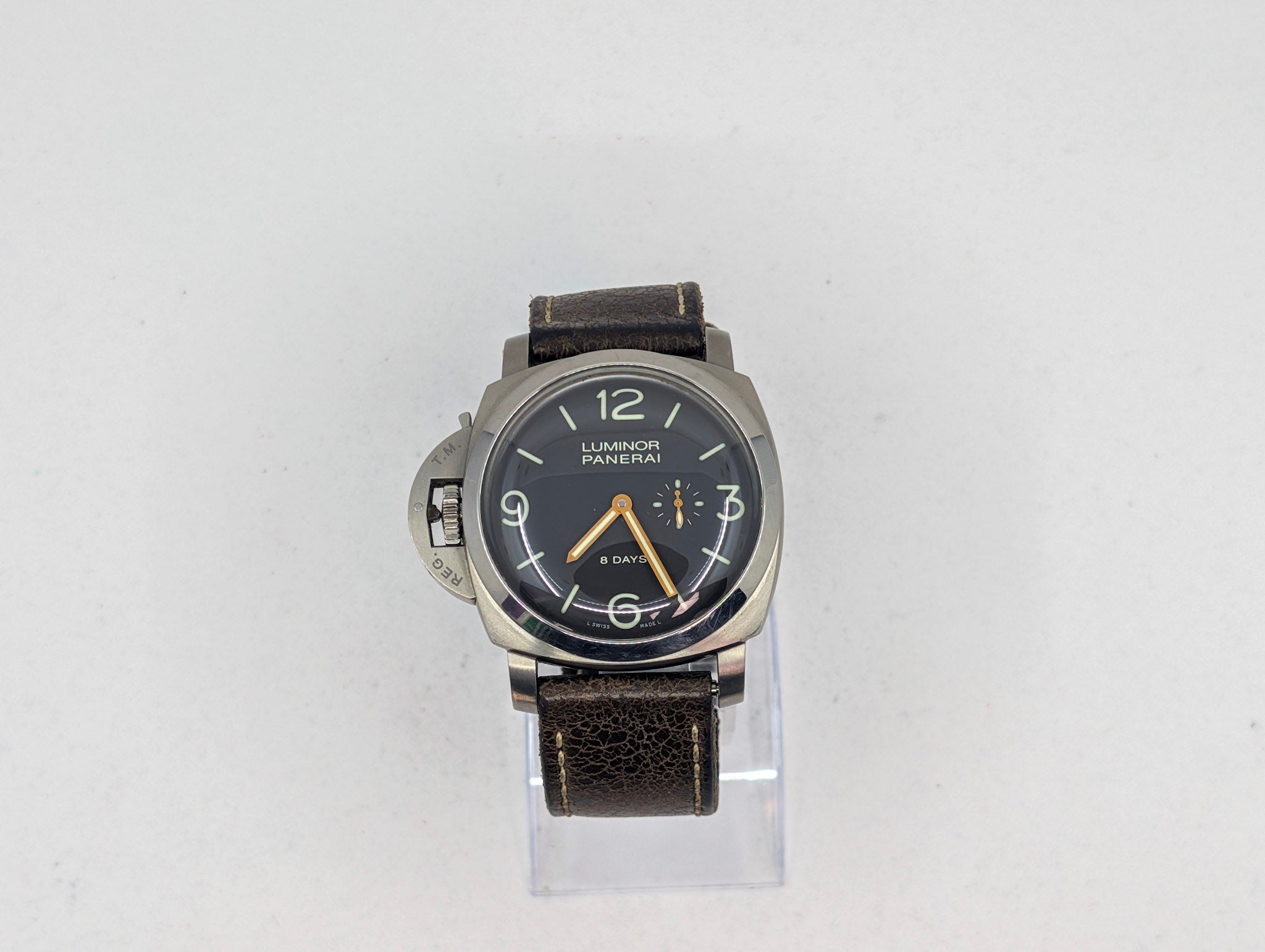 Panerai PAM00368 Limited Edition Brown Sandwich Dial Titanium 8-Day + Extra Strap
