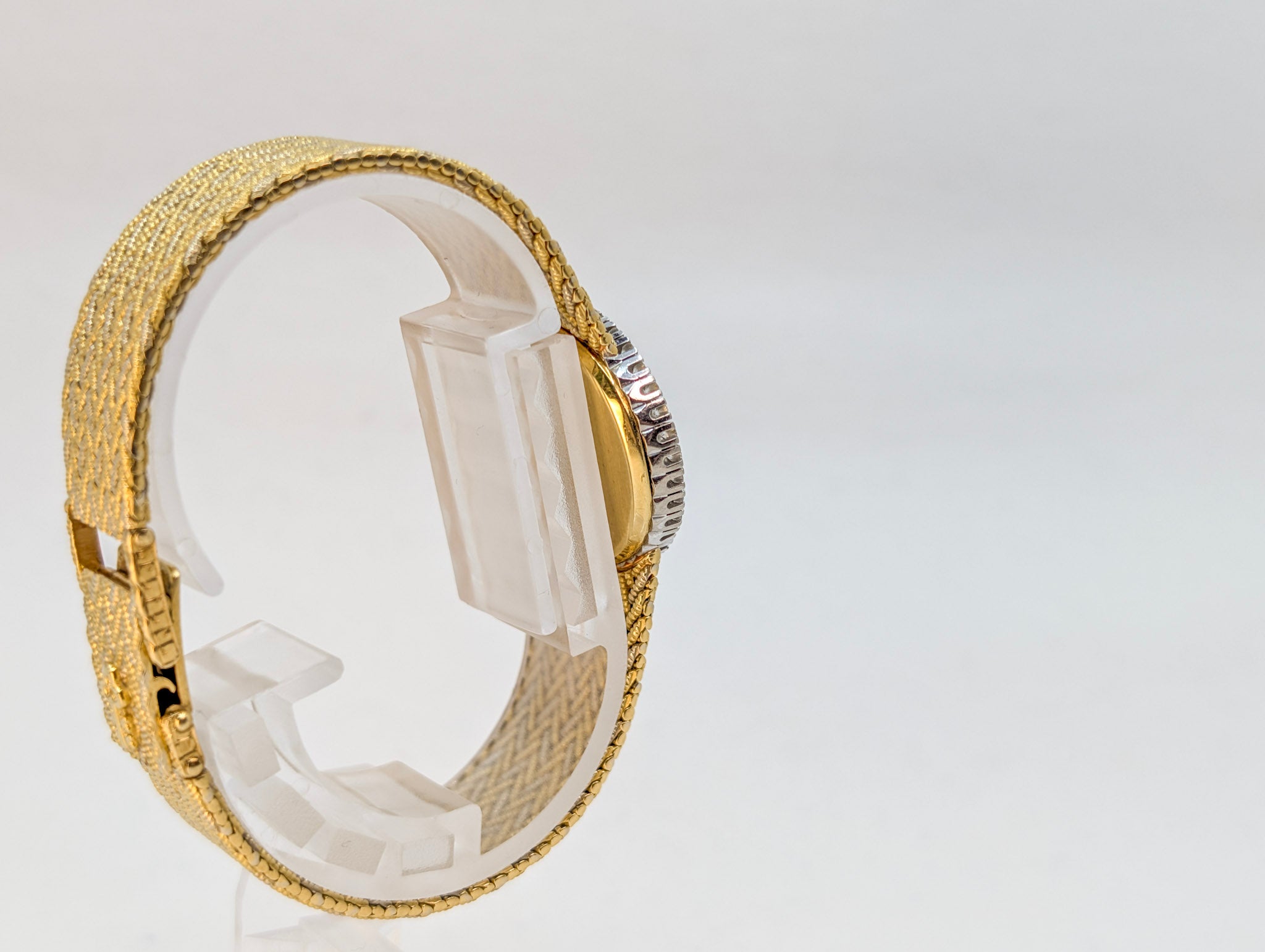 Corum for Van Cleef & Arpels Diamond Bezel Yellow & White Gold Quartz Watch 55g