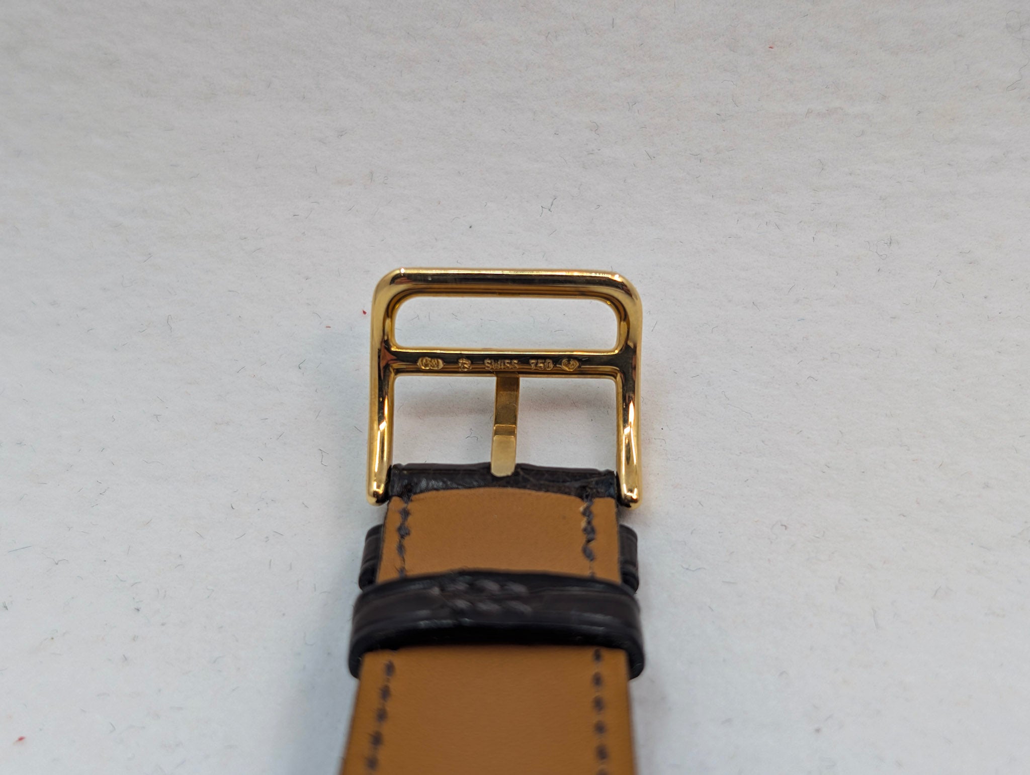 Hermès H Watch HH1.585 Solid Gold H-Shaped Case Quartz Unworn Full Set