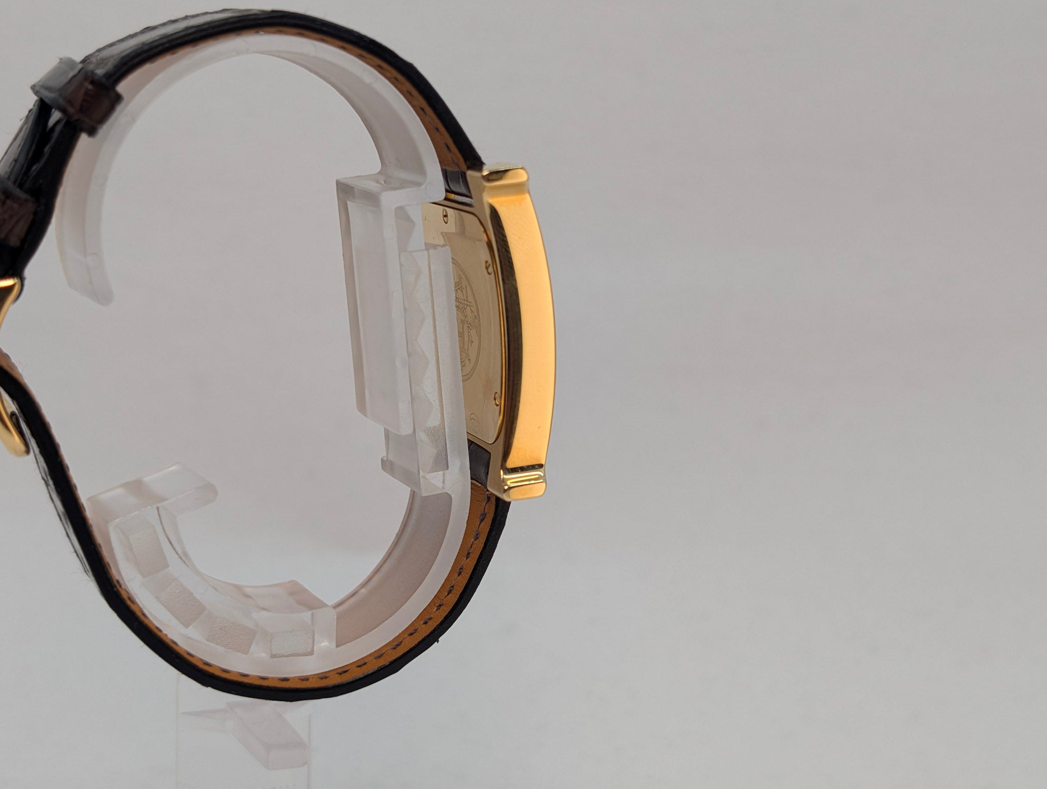 Hermès H Watch HH1.585 Solid Gold H-Shaped Case Quartz Unworn Full Set