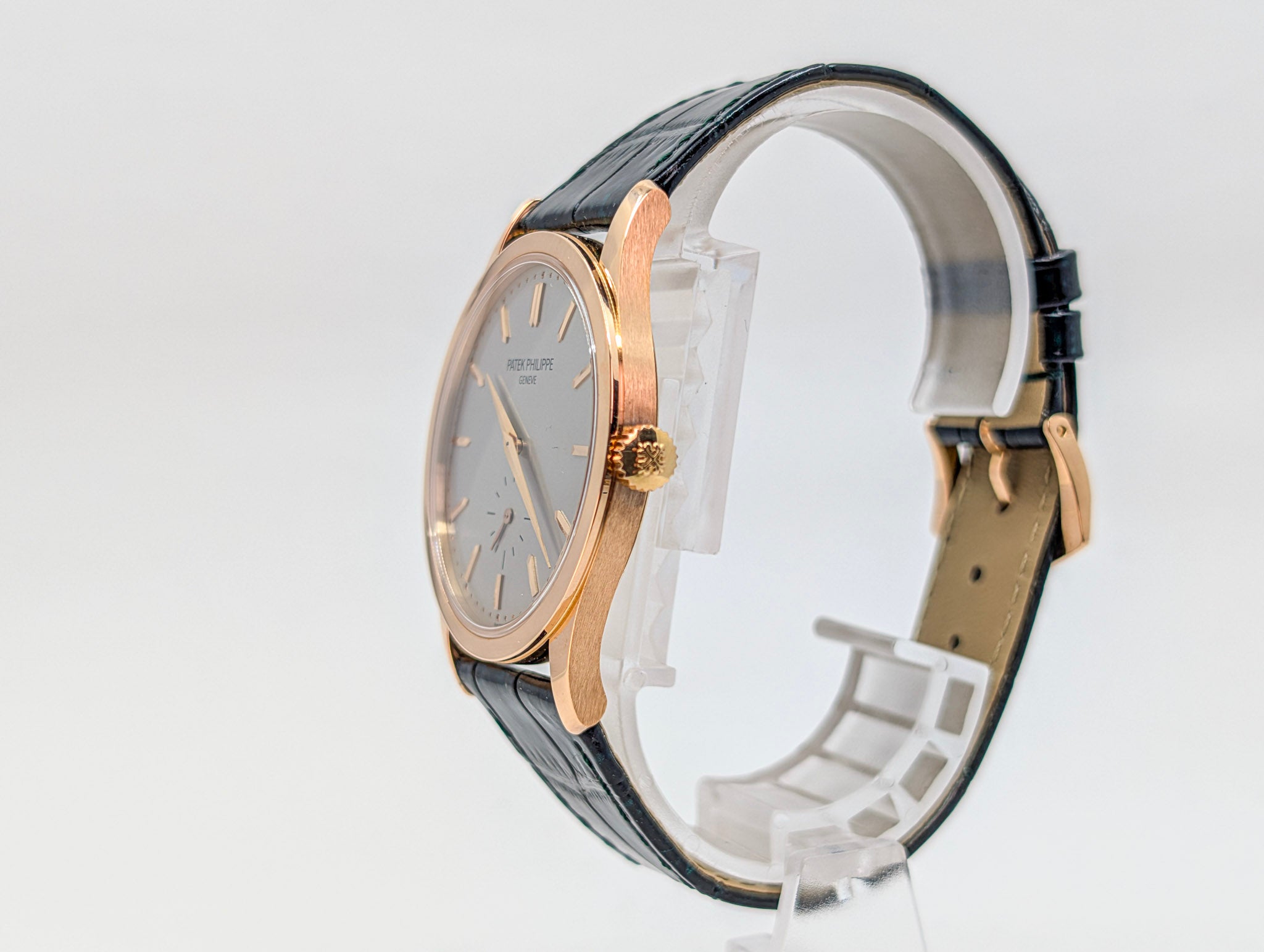 Patek Philippe Calatrava 5196R 18k Rose Gold Manual Wind 37mm Silver Dial – Box & Papers