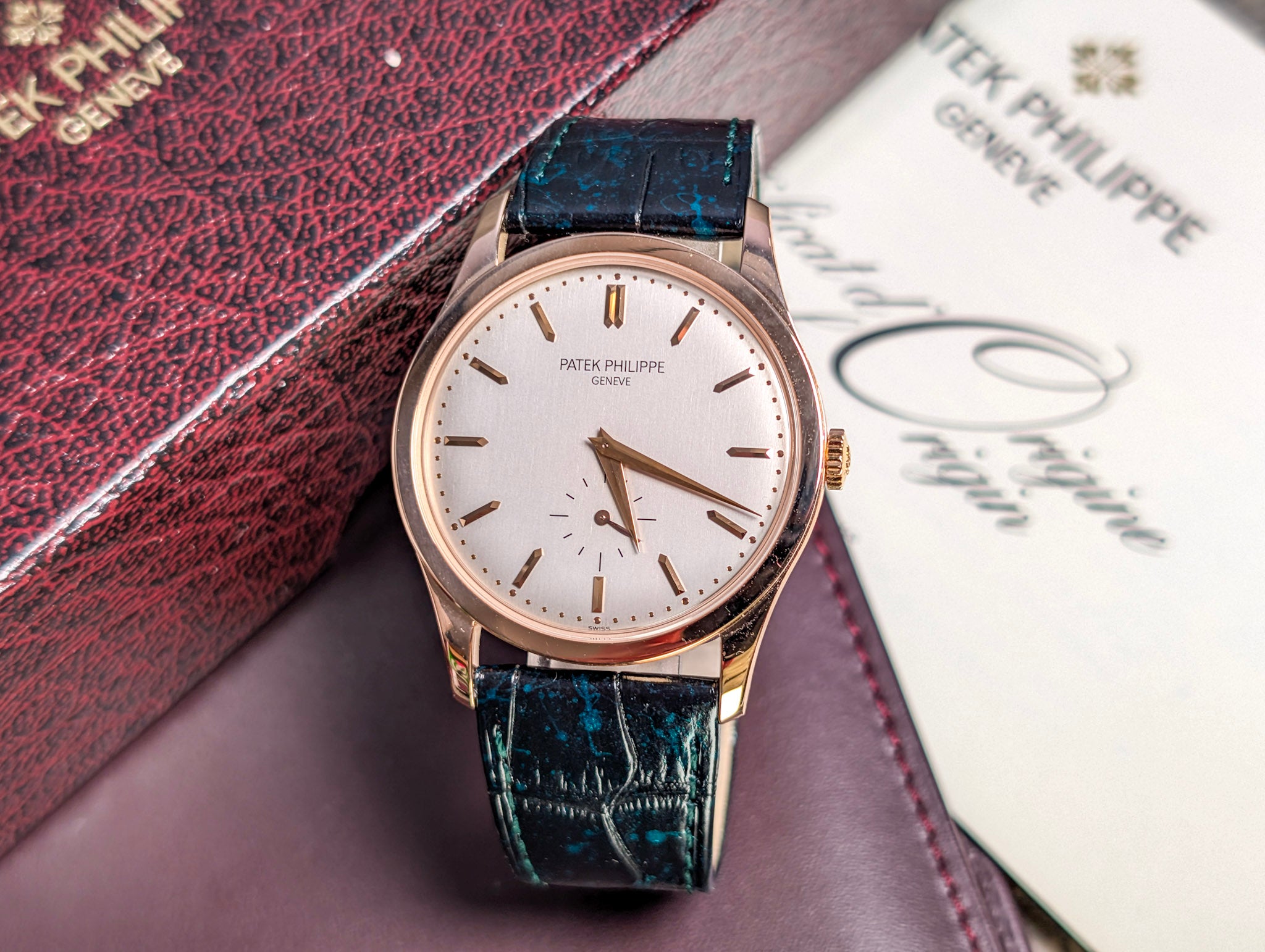 Patek Philippe Calatrava 5196R 18k Rose Gold Manual Wind 37mm Silver Dial – Box & Papers