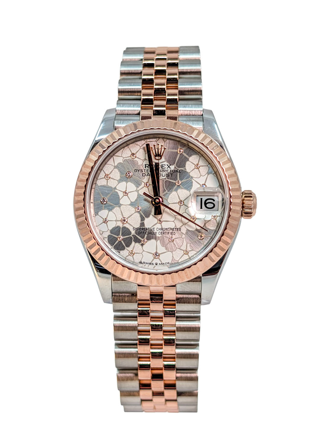 Rolex Datejust 31 278271 Floral Dial Two Tone Jubilee Diamond Full Set