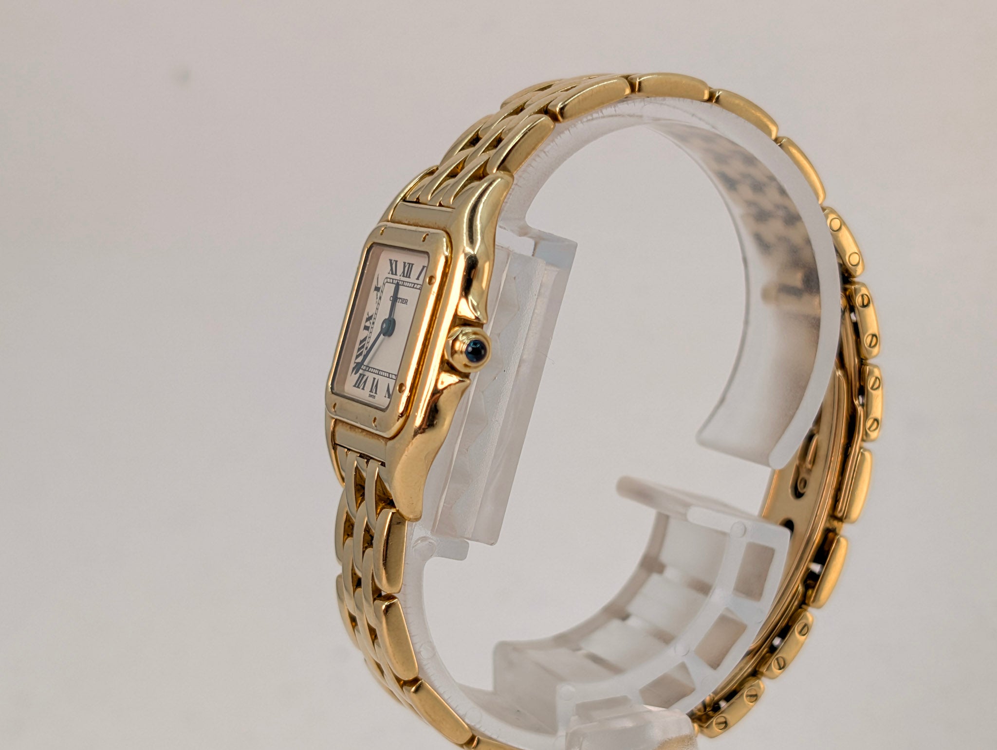 Cartier Panthere Square 1070 18K Yellow Gold Quartz Ladies Wrist Watch 22mm