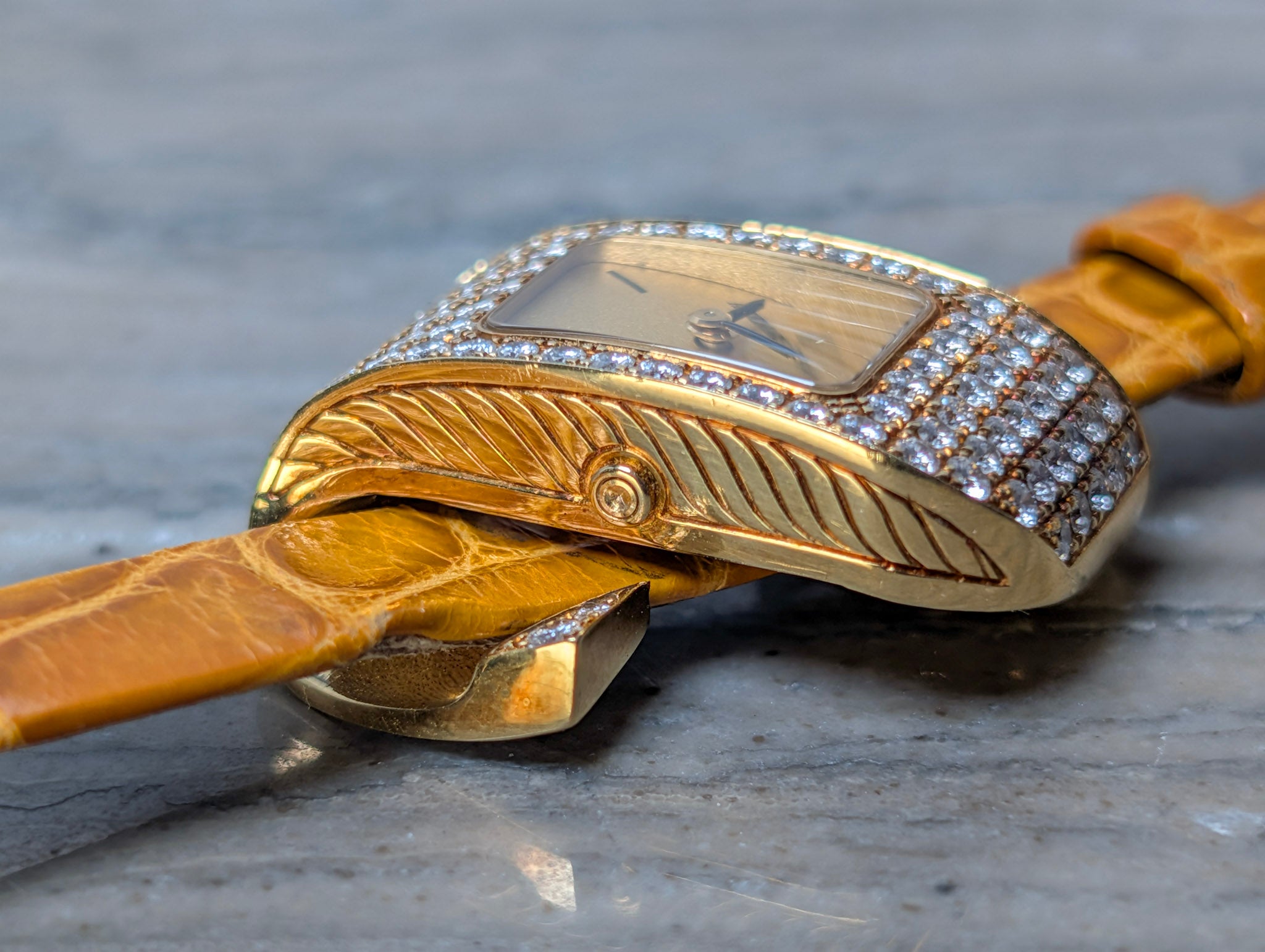 Audemars Piguet Diamond Ribbon Cocktail Watch 18K Gold Quartz 23mm