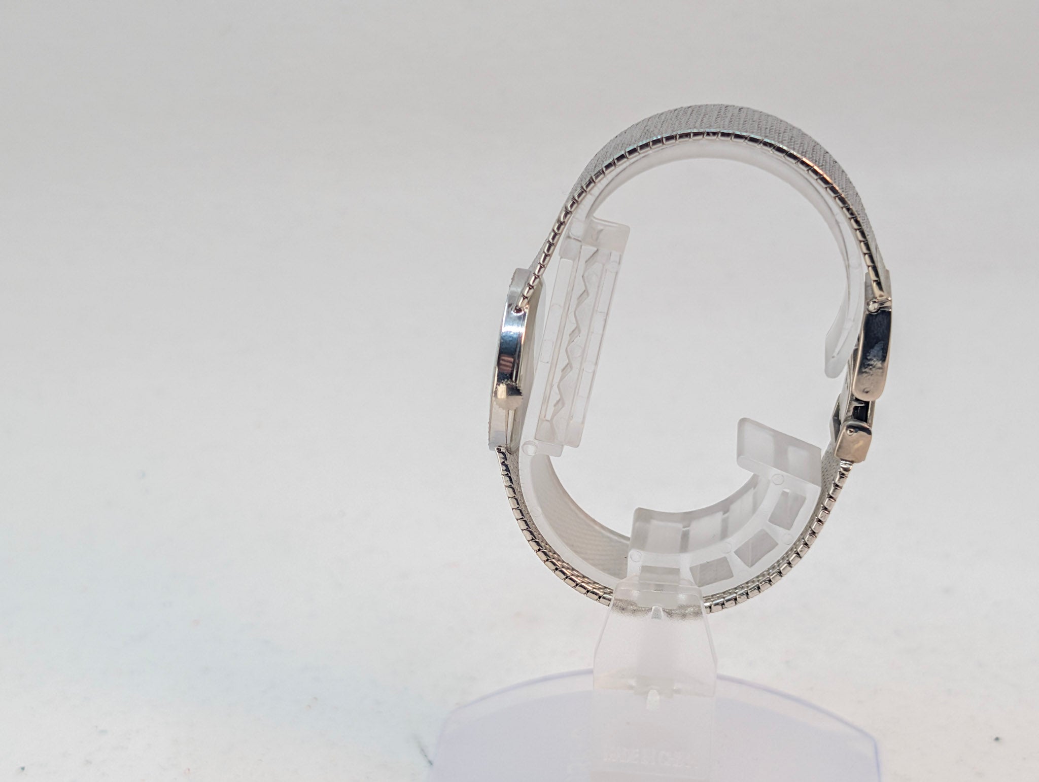 Gubelin White Gold Diamond Bezel Sunburst Dial 24mm Vintage Swiss Watch