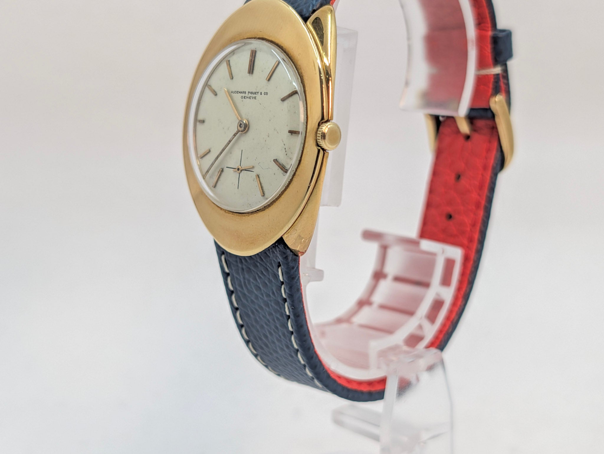 Vintage Audemars Piguet Volante Wenger 18k Gold Ellipse Manual Wind Watch