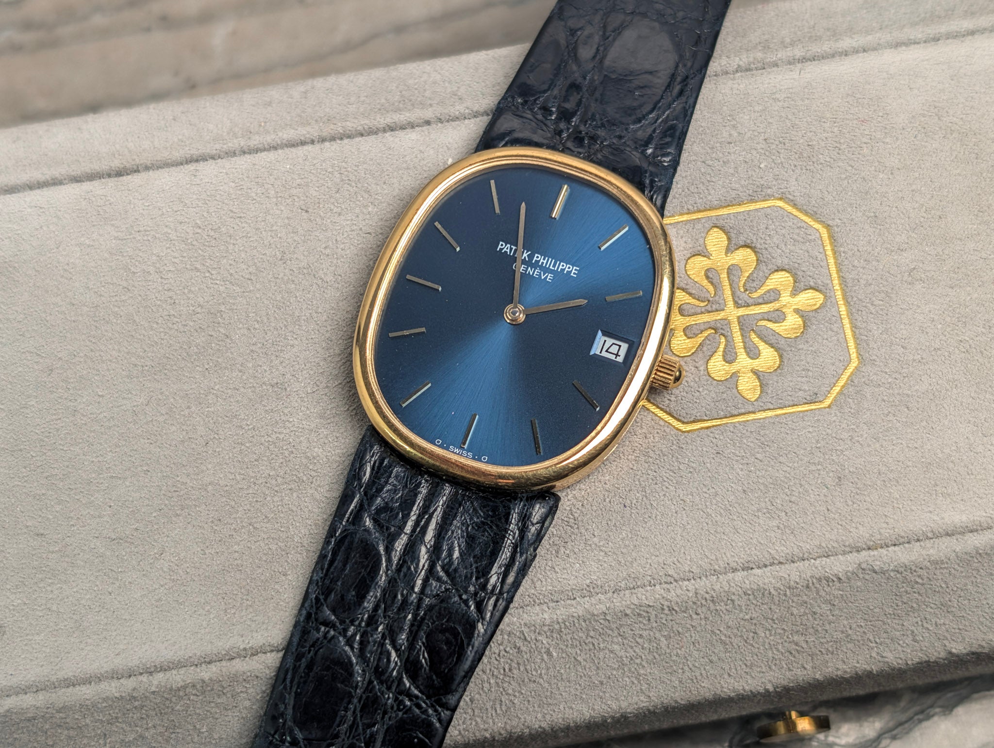 Patek Philippe 3788 Golden Ellipse Blue Dial Full Set