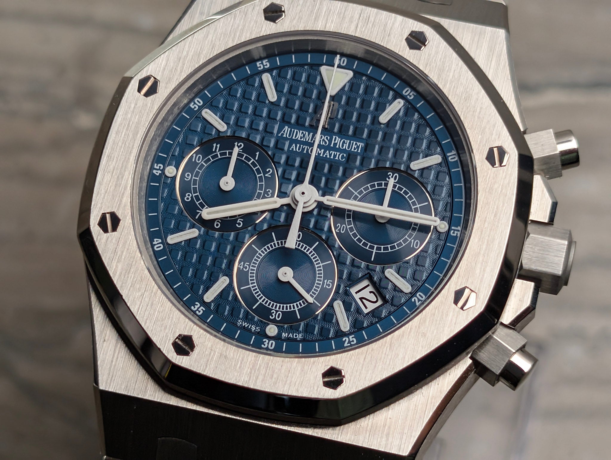 Audemars Piguet Royal Oak Chronograph Kasparov 25860ST Blue Dial Box AP Service