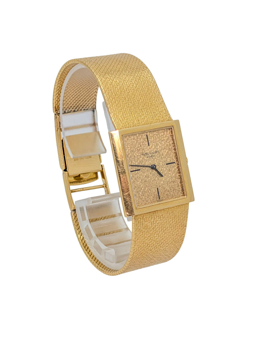 Patek Philippe 3491/3J-200 Yellow Gold Bracelet Watch with Box and Service Papers
