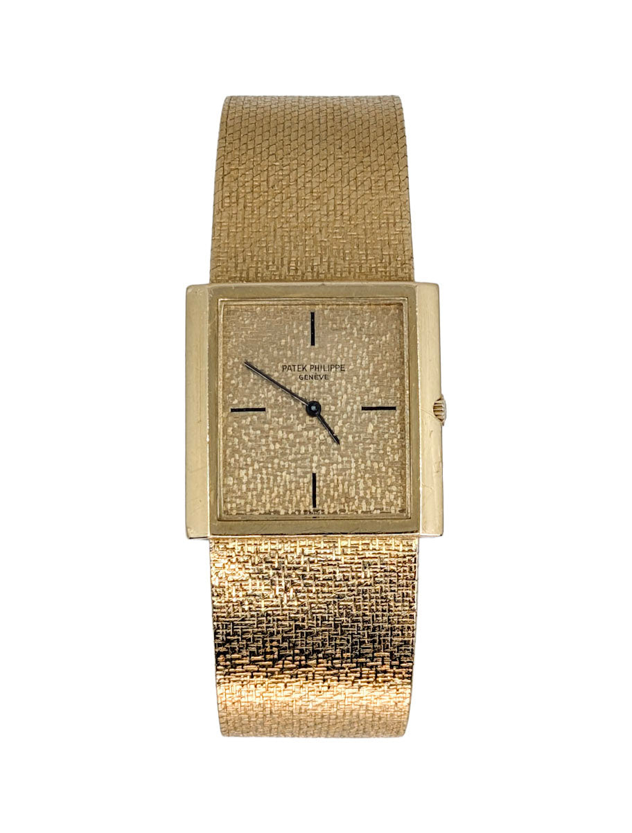 Patek Philippe 3491/3J-200 Yellow Gold Bracelet Watch with Box and Service Papers