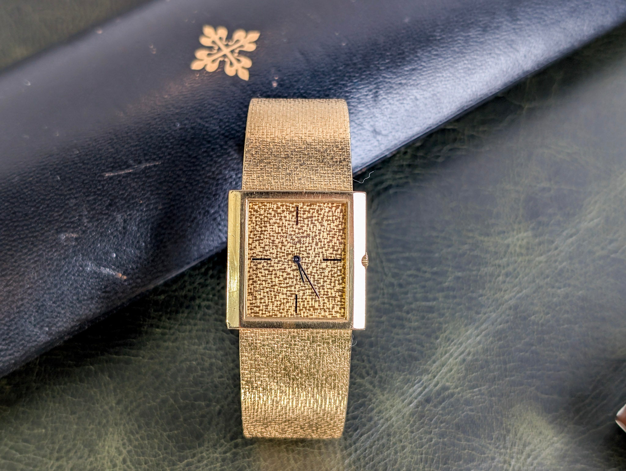 Patek Philippe 3491/3J-200 Yellow Gold Bracelet Watch with Box and Service Papers