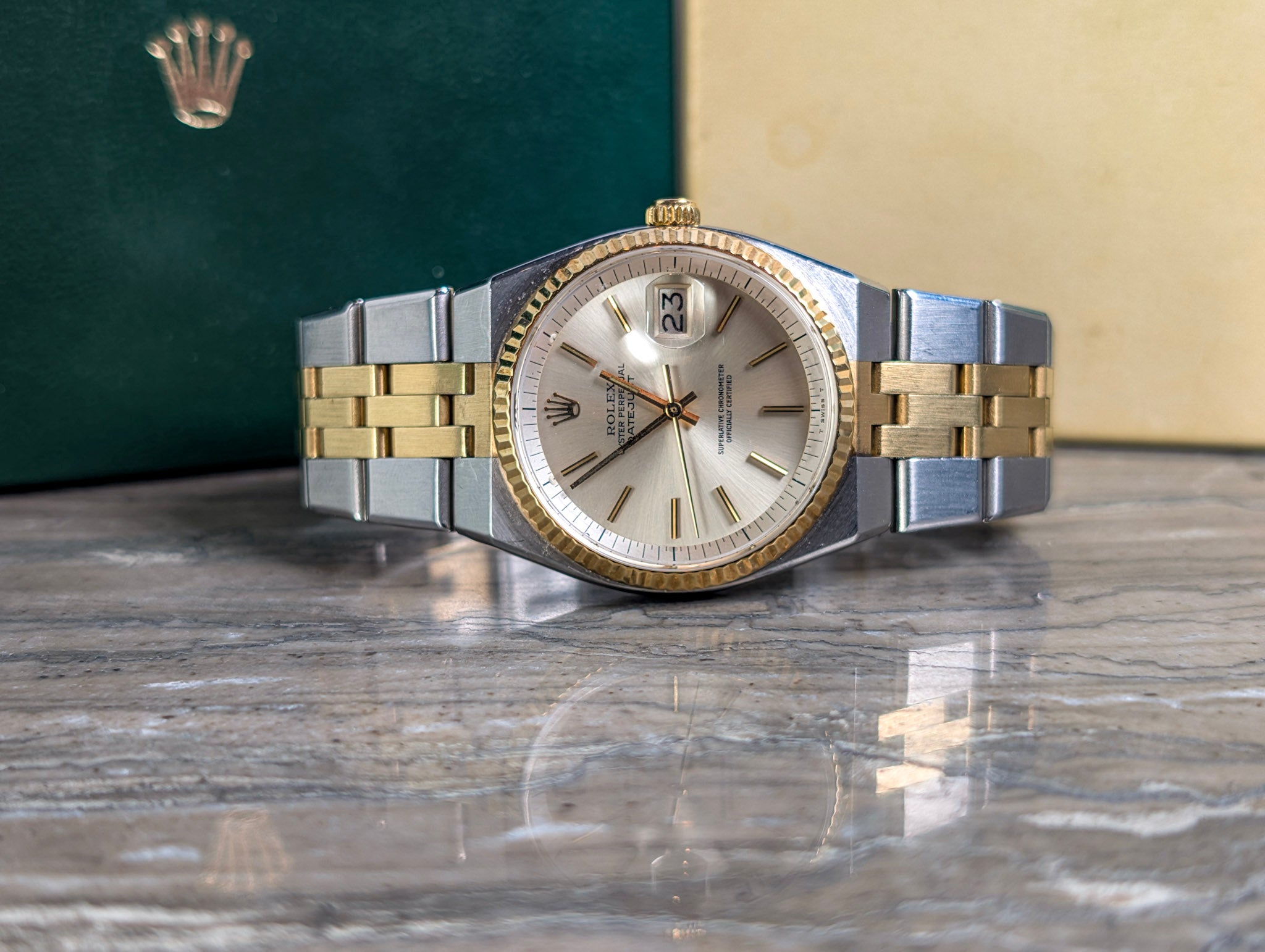 Rolex Datejust 1630 Two-Tone Automatic 36mm Box & Booklets Rare Bird