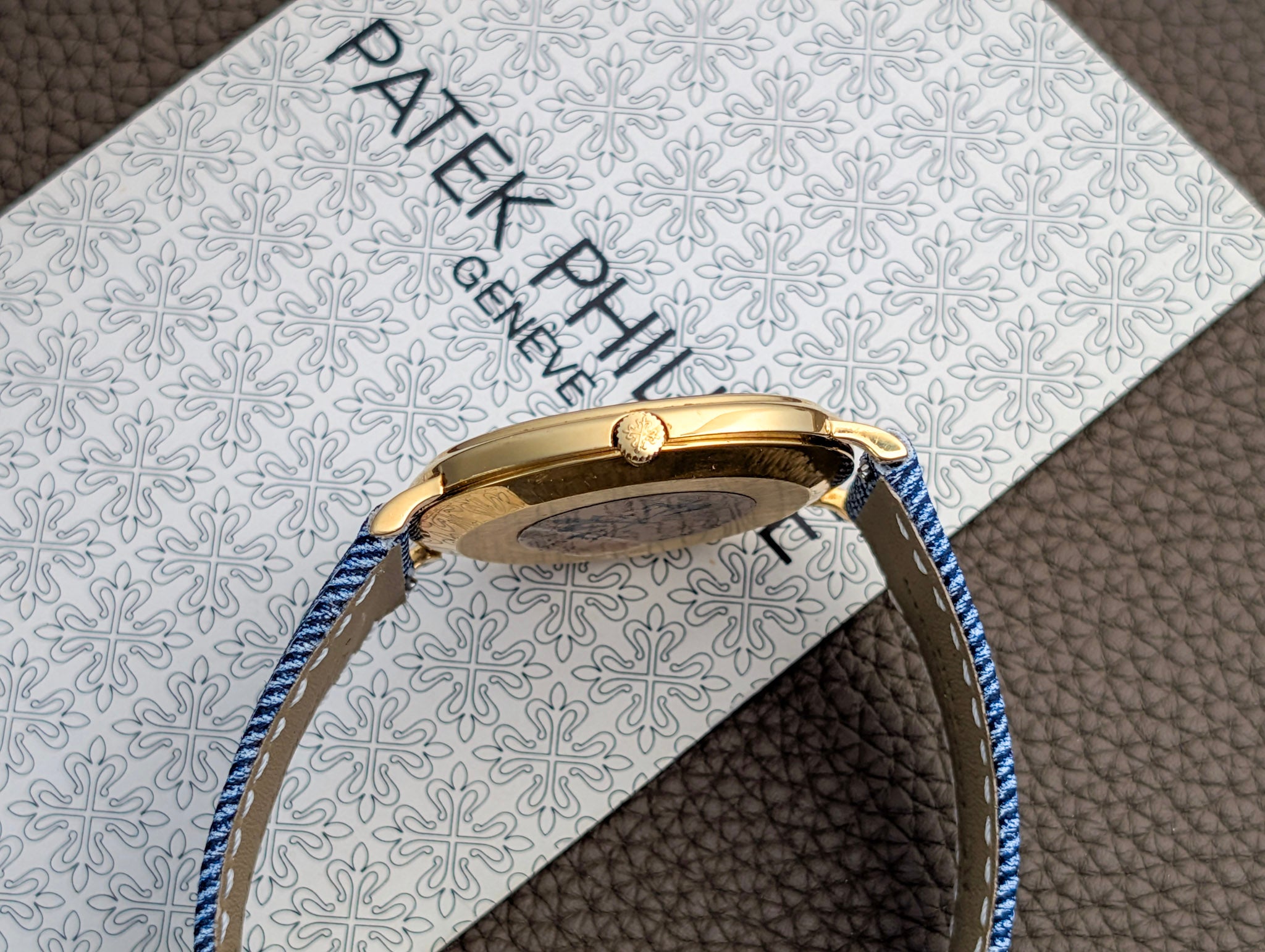 Patek Philippe Golden Ellipse Jumbo Ref. 3879 18K Yellow Gold Box & Papers