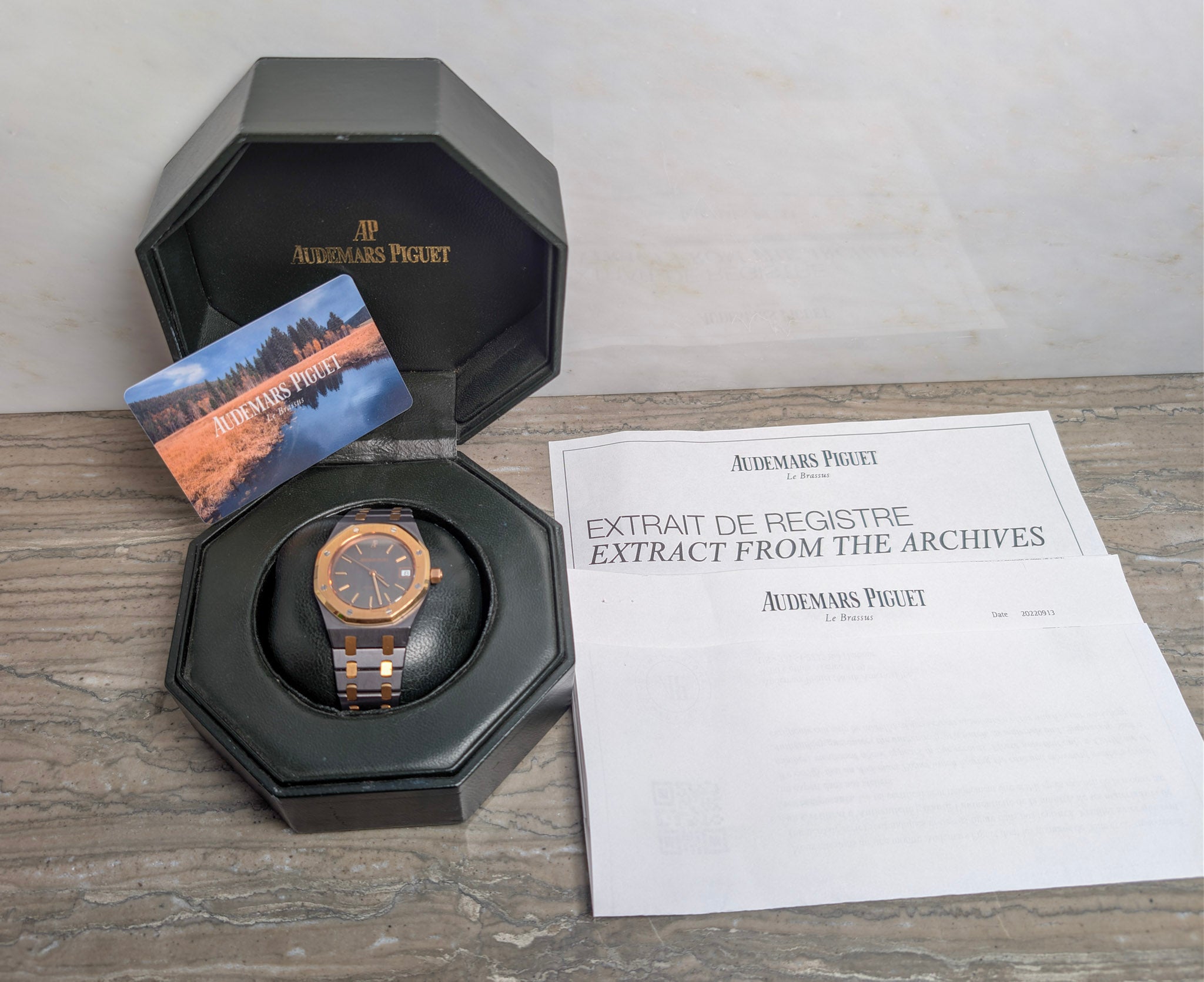 Audemars Piguet Royal Oak 14790TR Tantalum Rose Gold 36mm Box Service Papers