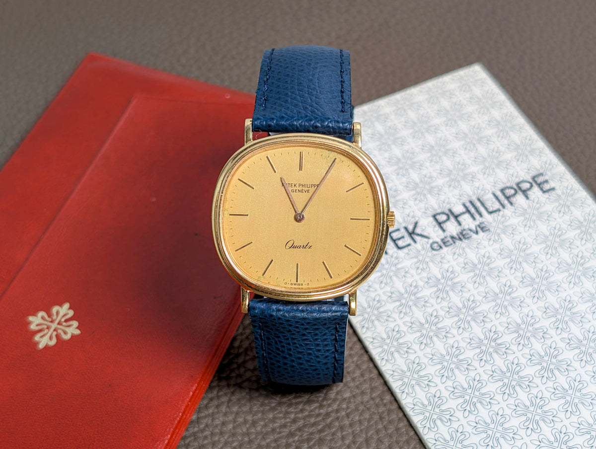 Patek Philippe Golden Ellipse Jumbo Ref. 3879 18K Yellow Gold Box & Papers