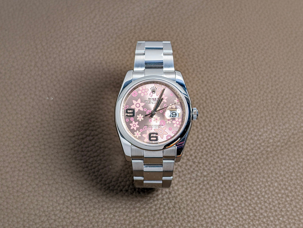 Rolex Datejust 36 116200 Pink Floral Dial Oyster