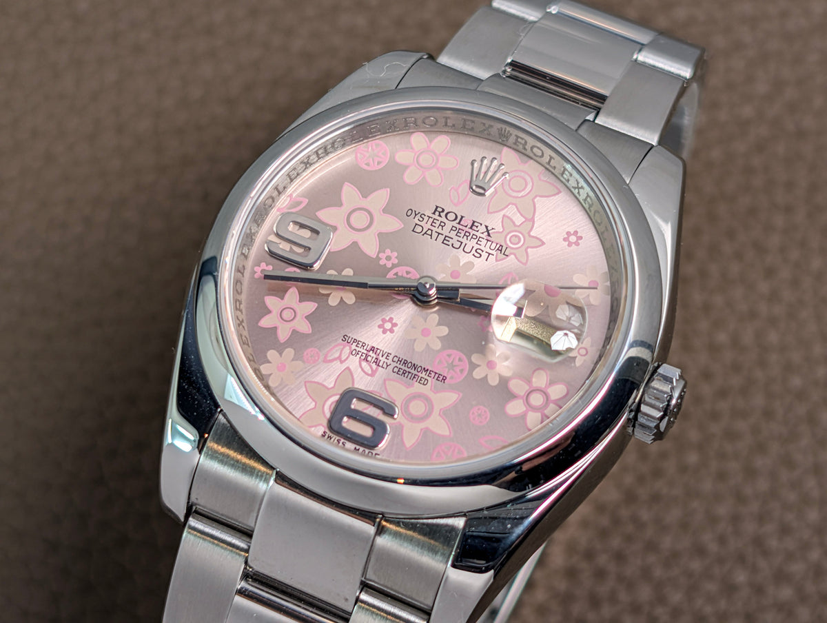 Rolex Datejust 36 116200 Pink Floral Dial Oyster