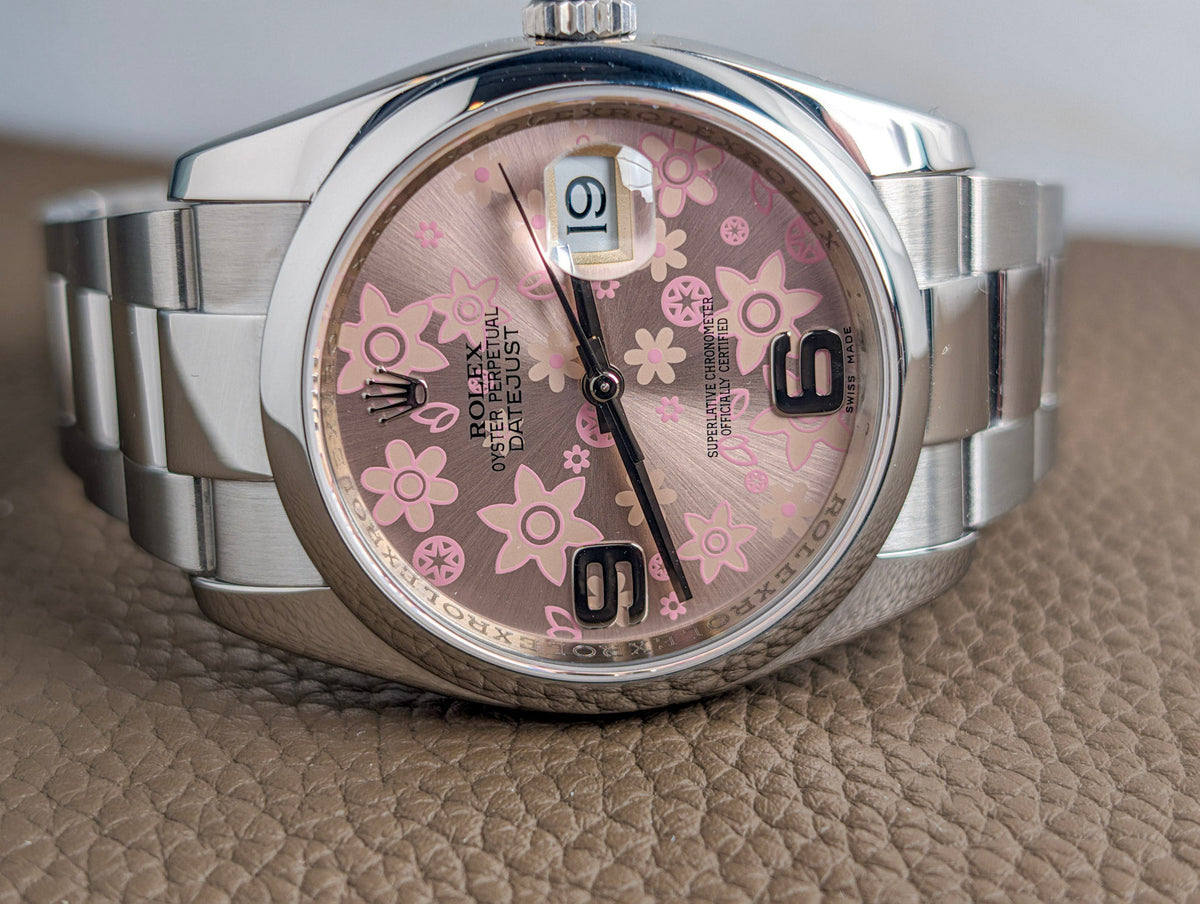 Rolex Datejust 36 116200 Pink Floral Dial Oyster
