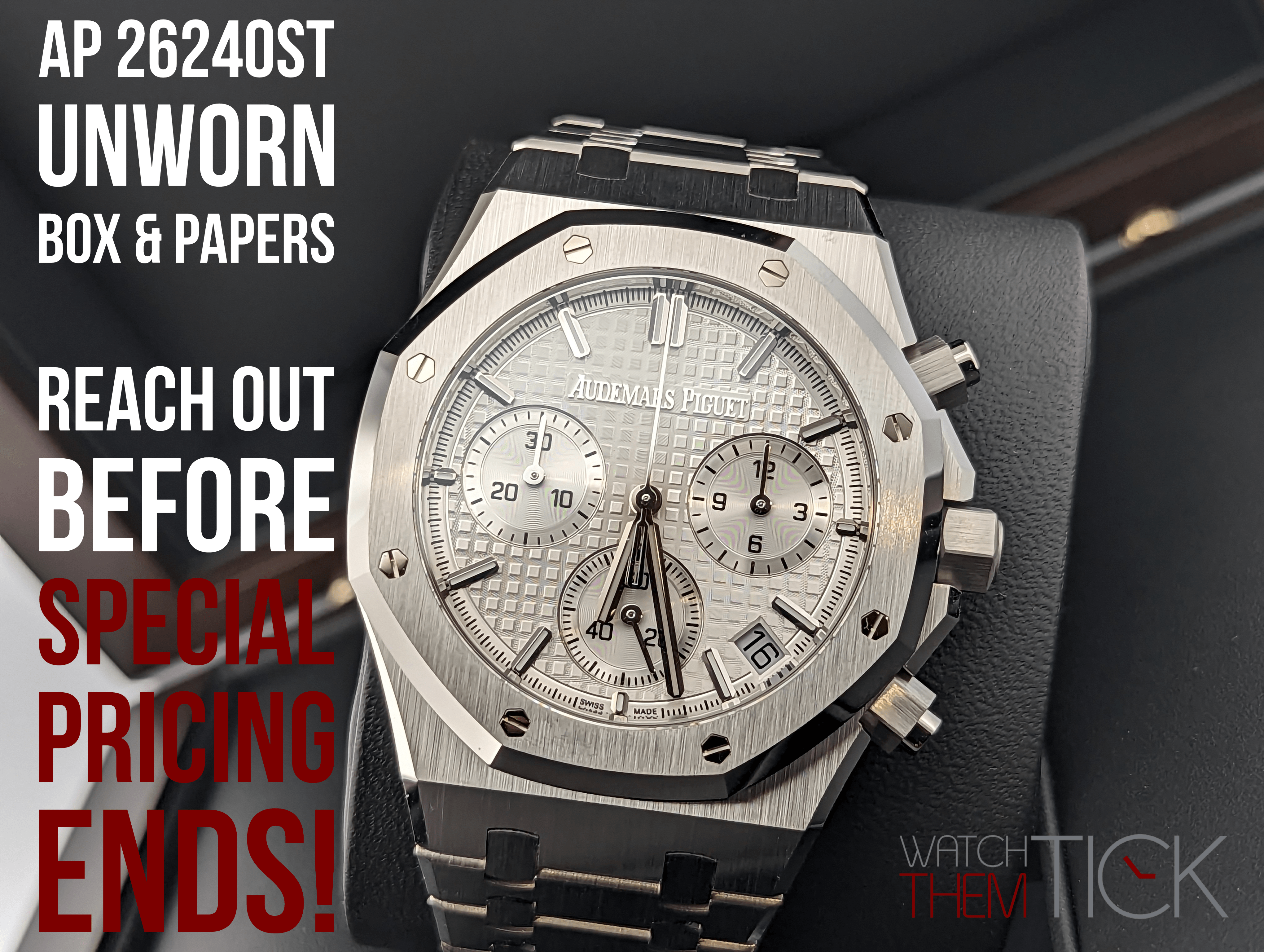 Audemars Piguet Royal Oak Chronograph 26240ST White Dial