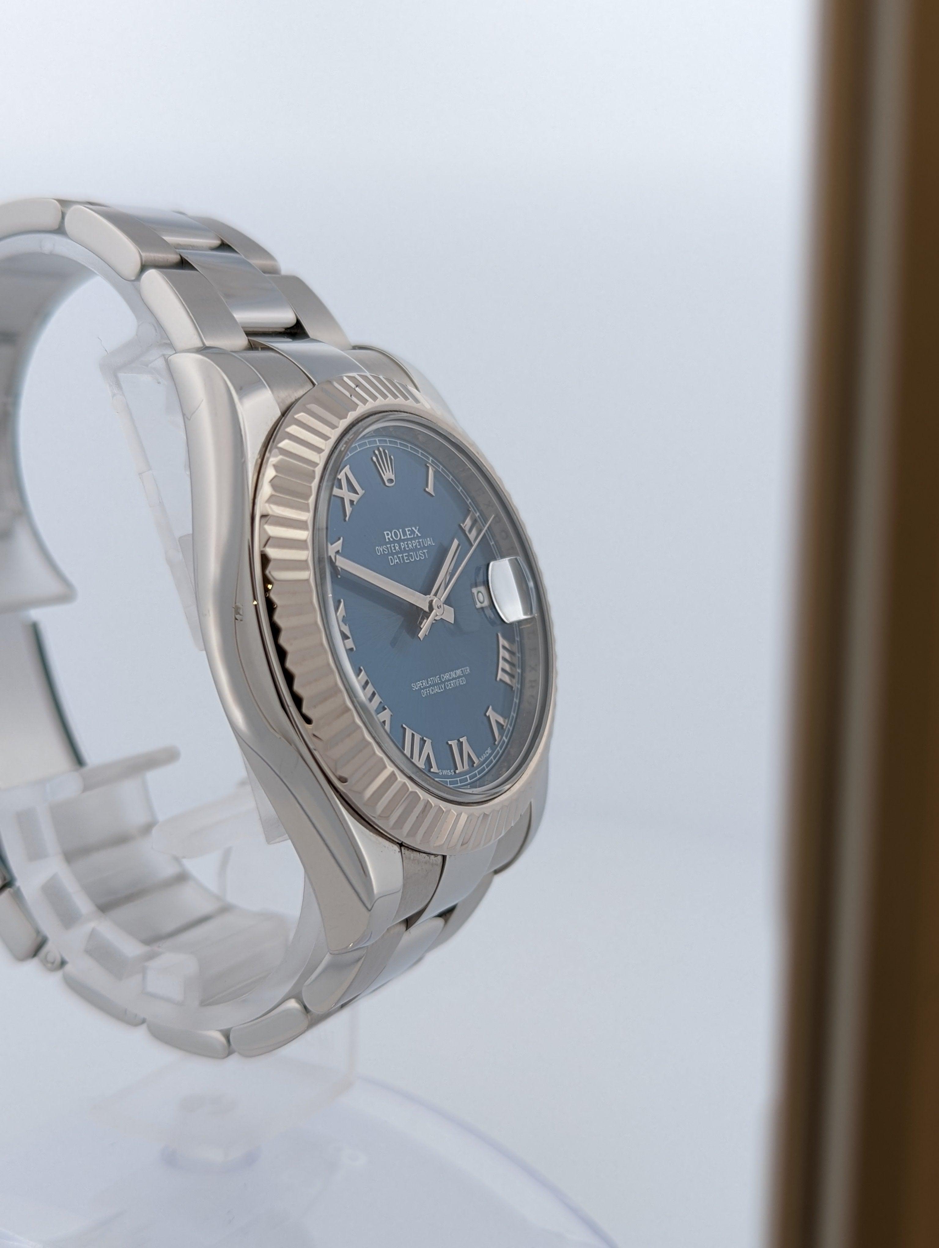 Rolex Datejust Roman Blue dial - Watch Them Tick