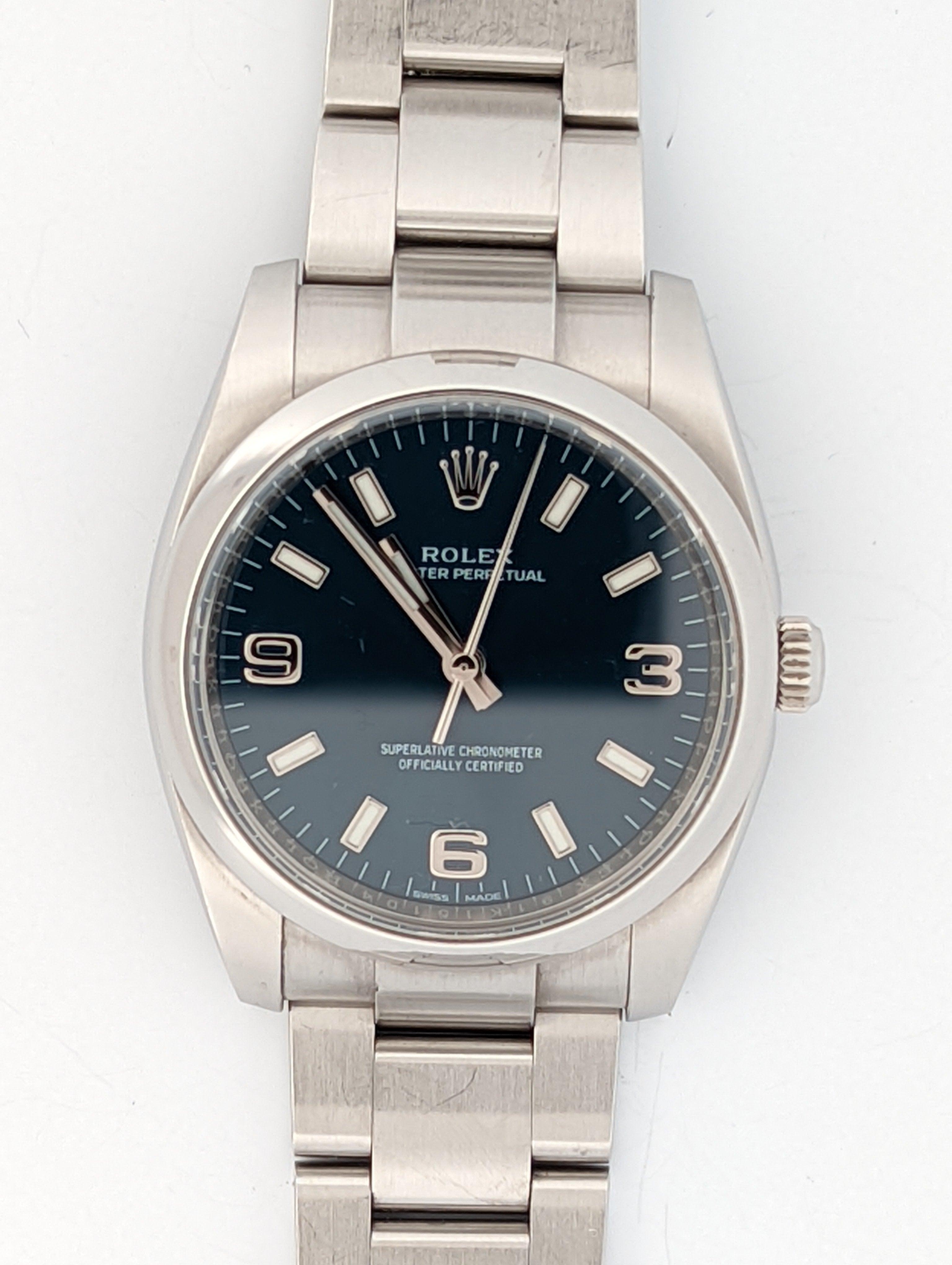 Rolex Oyster Perpetual Blue dial 34mm - Watch Them Tick